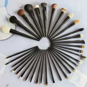 Professional 34PS Full Function Makeup Brush Set Luxury Black Synthetic Hair Tool for Face Super Soft and Full Set