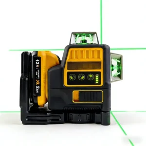 Professional 360 Rotary 3D 12 Line Green Laser Level Industrial Outdoor Construction Marking Tool Electronic Self Leveling
