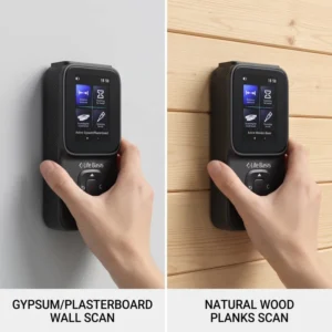 Professional 5 in 1 Wall Scanner 40m Laser Distance Meter 2.4 HD Color Screen Stud Finder with Moisture Meter MK2301