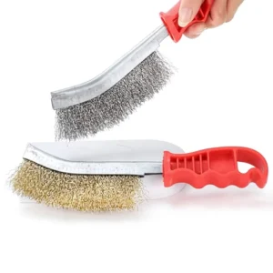 Professional DIY Industrial Wire Brush Set Steel Bristles with Ergonomic Polypropylene Handle for Rust Removal Cleaning