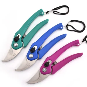Professional Gardening Hand Pruner with Precision Stainless Steel Blades Pruning Scissors with Comfortable Plastic Handle