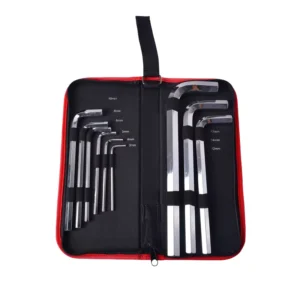Professional Industrial Grade Metric OEM Laser Engraved Double End Flat Head Hex Key Set Chrome Vanadium Steel