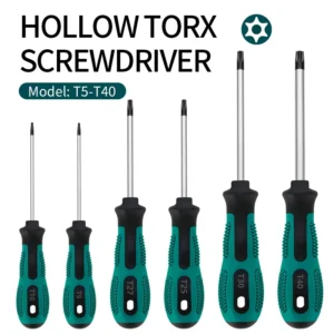 Professional Industrial Grade Torx Screwdriver Set T10 T30 with Magnetic Tip Plastic Handle OEM Customizable and Hole Design
