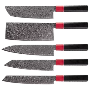 Professional Kitchen Knife Set 67 Layer Damascus Steel Slicing Chef Japanese Octagonal Handle VG10 Pocket Fishing Pocket Sheath