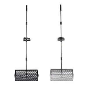 Professional Long Handle Sand Flea Rake & Foldable Stainless Steel Sand Sieve Set for Beach Gardening