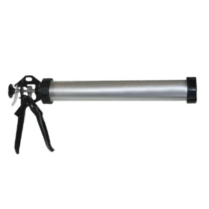 Professional Manual Cordless 300ml Stainless Steel Smooth Rod Plunger Half Barrel Frame D Handle Grip Industrial OEM Caulk Gun