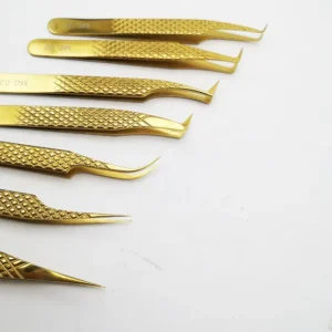 Professional Nano Grip Lash Tweezers Private Label 45 75 Degree Eyelash Tweezers and Beauty Tool