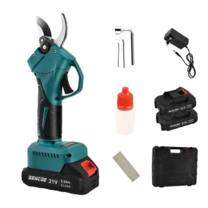 Professional Rechargeable Lithium Battery Power Scissors Electric Tree Branch Trimmer Pruner Cordless Pruning Plastic Rubber