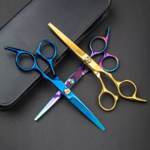 Professional Scissors Japan Hairdressing Scissors Barber Scissors Set Hair Cutting Shears Thinning Clippers