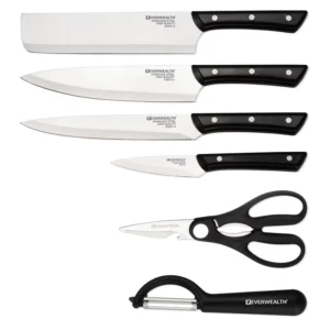 Professional Stainless Steel Blade Kitchen Knife Set Strong Handle 6PCS Gift Box for Chef Use