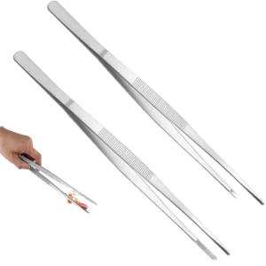 Professional Stainless Steel Cooking Tweezers Barbecue Utensil for Holding Food