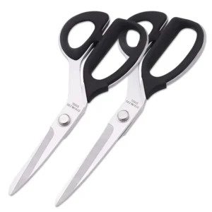Professional Stainless Steel Fabric Scissors Heavy Duty Soft Rubber Handle Tailor Shears for Clothing Leather Cutting