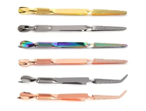 Professional Stainless Steel Manicure Tweezers Nail Art Shaping Cross Nail Tweezers