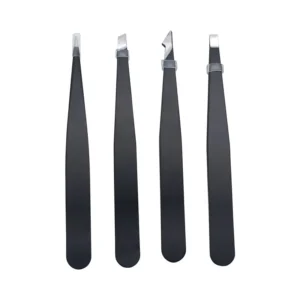 Professional Stainless Steel Tweezers for Personalised Beauty Instruments Slanted Sharp Pointed Eyebrow Tweezers Set