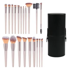 Professional Synthetic Vegan Soft Gift Makeup Brush Set with Concealer Wood Handle Face Use OEM ODM Available
