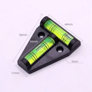 REALMAX Horizontal Plastic Mini T Type Spirit Level T type Scope Triangle Level Measuring Bullseye Level Bubble Inclinometer