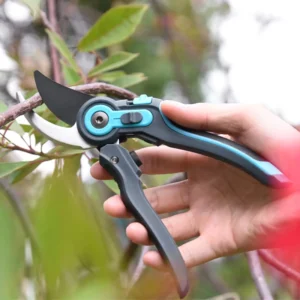 RHINOCEROS Bypass Pruner Shears with Stainless Steel Blade Sharpener Kit PP Handle Anti Slip Grip for Garden Pruning
