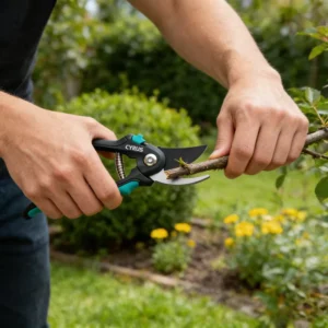 RHINOCEROS Custom Bypass Garden Hand Pruner PTFE Coated Anti Slip Ergo Handle SK5 Blade Strong Spring for Global Distributors