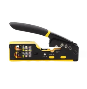 RJ45 Pass Through Crimp Tool Cat6 Cat6A Cat5 Cat5e Crimping Tool with 8P 6P Pass Through Ethernet Wire Crimper