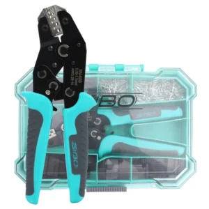 RONGDA Industrial Grade Automotive Wiring Harness Tubular Terminal Crimping Pliers Ratchet Type Labor Saving Electrical Steel