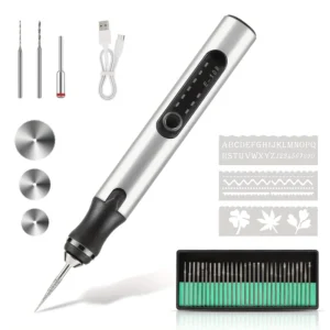 Rechargeable Cordless Electric Micro Engraver Pen Engraving Tool Kit for Metal Glass Ceramic Plastic Wood Jewelry Mini DIY 10W