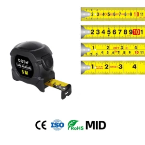 Retractable Steel Tape Measures 3m 10m with ABS Plastic Metric Inches Imperial Conversions