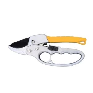 Right Handed 2cm Trimming Capacity Rubber Pruning Scissors Manganese Steel Bypass Mode with Manual Power