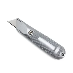 Roofing Knife Fixed Blade Changeable Carton Leather PVC Card Cutting Tool Metal Alloy Utility Trimming Knife RX29124