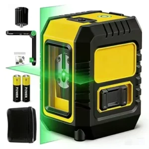 Rotary Laser Level Meter with 2 Dot Green Line Self Leveling Cross & Vertical Line for Construction