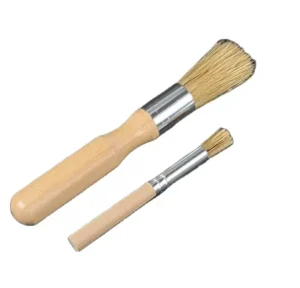 Round-head Wooden-handle Small Brush Oil Brush Leather Coloring Brush