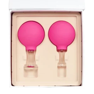 Rubber Suction Bulb Glass Cupping Set 2pcs Anti Cellulite Vacuum Massage Body Facial Massage Rejuva Cup