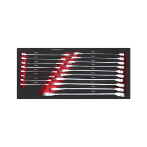 S-18 18pcs 6-24mm Hand-Operated Combination Wrench Set with EVA Foam Tray