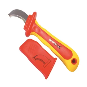 S617B VDE 1000V Insulated Insulation Tools Double Color Sickle Blade Cable Knife Cutter