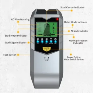 SH402 5 in 1 Electronic Wall Metal Detector Multifunctional Handheld Wood Stud Finder with Measuring Instrument