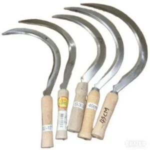 SI 202 Wooden Hand Garden Work Sickle with Grass Knife for Outdoor Tasks
