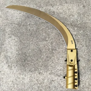 SK5 Steel Oil Palm Pruning Sickle Durable Agriculture Farm Tool Palm Trees Cutting Scythe Golden Color Oil Palm Harvesting Knife