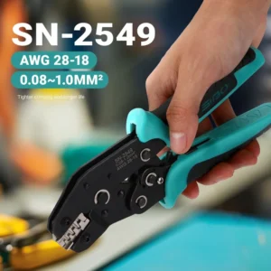 SN 2549 Industrial Grade Cold Pressing Terminal Crimping Pliers Ratchet Type Labor saving Plug Spring Terminal Steel