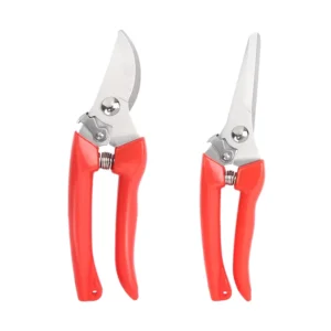 Safety Lock Anti Slip Grip Plastic Handle Stainless Steel Right Handed Garden Scissors Branch Shrub Cutter Gardening Pruner