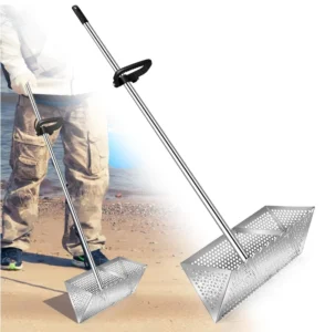 Sand Fleas Catcher 304 Stainless Steel Beach Rake Quick Sand Sifter Blunt Teeth Wide Basket DIY Industrial Grade OEM ODM