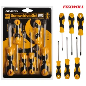 Screwdriver Set 6 PCS Household Phillips Slotted Screwdriver With Double Blister