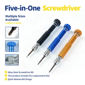 Screwdriver Set Mini Portable Slotted Aluminum Metal Handle OEM Glasses Camera Computer Watch Repair Tools Kit 115x18mm