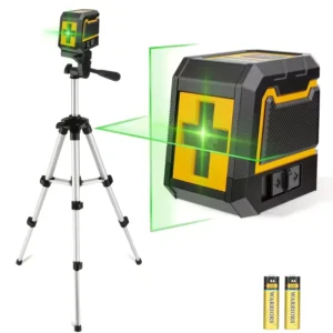 Self Leveling Laser Level Adjustable Green Laser Level with 3 Brightness Levels Laser Self Leveling Indoor and Outdoor Use