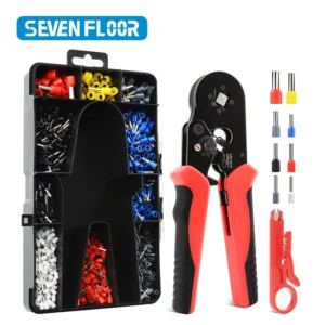 Self adjustable Wire Crimping Tool Kit With 1200PCS Ferrule Terminals Crimping Kit Wire Stripper Plier Multi Hand Tool