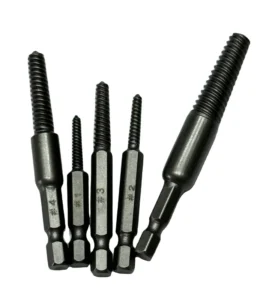 Set 5 Metric Damaged Screw Extractor Hexagonal Handle Bolt Remover Drill Chuck Easy Removal DIY Grade China OEM ODM Available
