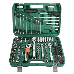 Set of 121pcs Home Mechanic Ratchet Wrench Socket Combination Tool Set Manual Repair Tool Kits for Cars Motorcycles and Bicycle