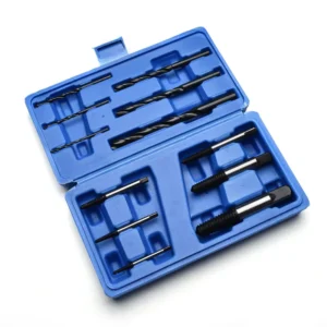 Set of 12pcs Broken Screw Tapping Extractor Bolt Remover No. 1 6 Extractors Plus 6 Drilling Bits Screw Thread Tap & Die Set