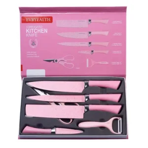 Sharp Blades Coating 5pcs Gradient Stainless Steel Kitchen Restaurant Chef Knives Set