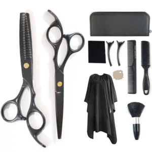 Sharp Hair Cutting Scissors Shears Barber Dressing Black Steel Titanium 6 Inch Edge