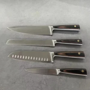 Sharp Knives 4 Pcs Color Wood Stainless Steel Kitchen Chef Knife Set