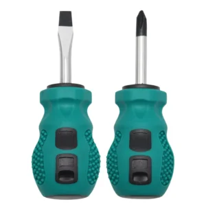 Short Handle Screwdriver Set Magnetic Mini Portable Radish Head Flat Cross Precision Automotive Manual Maintenance Tool